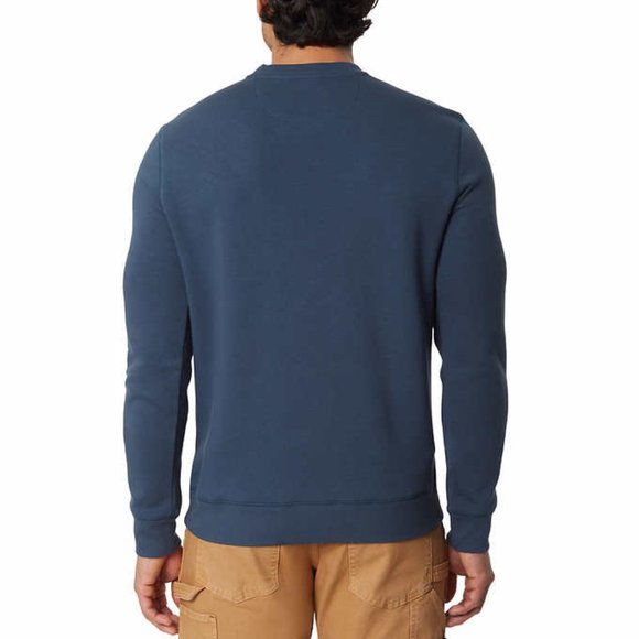NWT GH Bass & Co Men's Sueded Fleece Crew Neck Sweatshirt Size M Blue $65 DD140 - Picture 3 of 4